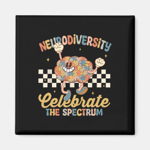 Retro Neurodiversity Shirts Autism Spectrum Asd Ad Magnet
