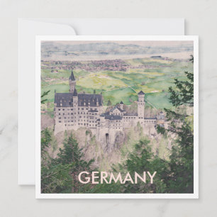 Retro Neuschwanstein Castle in Germany