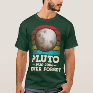 Retro Never Forget Pluto Shirt Nerdy Astronomy Spa