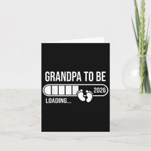 Retro New Dad Est 2026 Father Day Grandpa To Be 20 Card