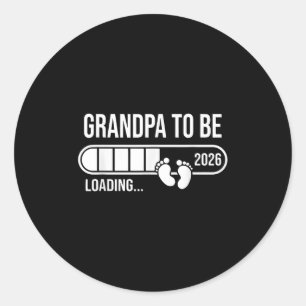 Retro New Dad Est 2026 Father Day Grandpa To Be 20 Classic Round Sticker