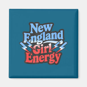 Retro New England Girl Energy Artwork Magnet
