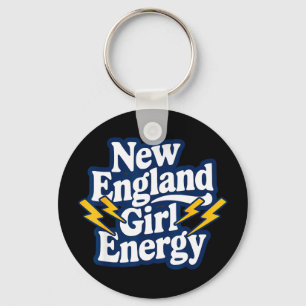 Retro new england girl energy throwback proud ne key ring