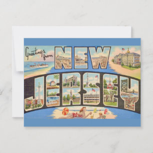 Retro New Jersey Postcard