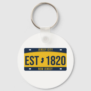 Retro New Jersey State License Plate Souvenir Key Ring