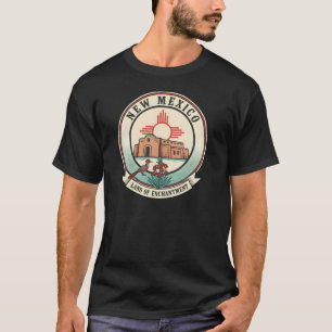 Retro New Mexico Land of Enchantment Badge T-Shirt