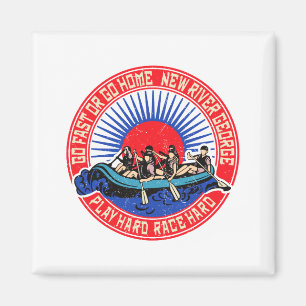 Retro New River George Rafting _1  Magnet