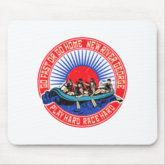 Retro New River George Rafting Mouse Pad
