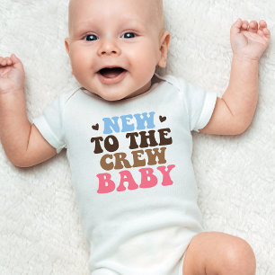 Retro New to the Crew Baby Bodysuit