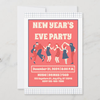 Retro New Year's Eve Party Invitation