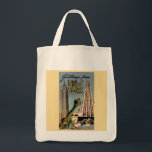 Retro New York City Grocery Bag<br><div class="desc">A fantastic retro postcard greeting for New York City.  We've repurposed this great image on a grocery tote bag.</div>