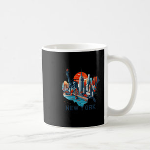 Retro New York Skyline Silhouette _1 Coffee Mug