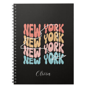 Retro New York State – Personalized Notebook