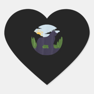 Retro Newfoundland Gifts For Women Men & Kids Heart Sticker