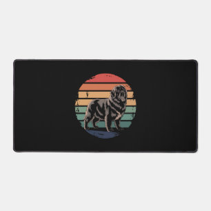 Retro Newfoundland Vintage Dog Lover Gifts for Men Desk Mat