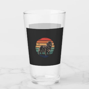Retro Newfoundland Vintage Dog Lover Gifts for Men Glass