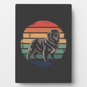 Retro Newfoundland Vintage Dog Lover Gifts for Men Plaque