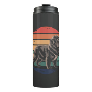 Retro Newfoundland Vintage Dog Lover Gifts for Men Thermal Tumbler