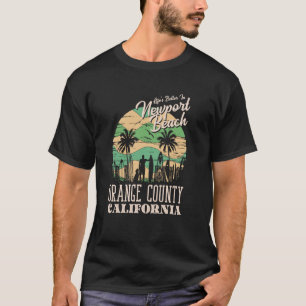 Retro Newport Beach Orange County Vintage Surfing T-Shirt