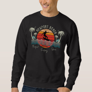 Retro Newport Beach Surfing Sweatshirt