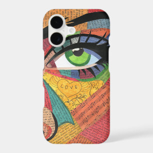 Retro Newspaper Collage Pop Art Eye Illustration i