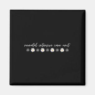 Retro Nicu Nurse Daisy Flower Neonatal Nurse Rn Nu Magnet