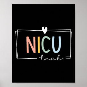 Retro Nicu Tech Neonatal Intensive Care Unit Icu N Poster