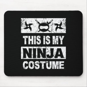 Retro Ninja Costume Halloween For Boy Kids Men Mouse Pad