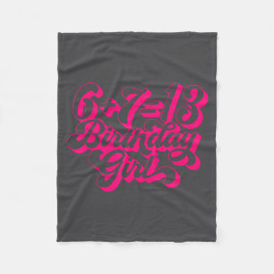 Retro Nk 13th Birthday Girl 6 7 Meme Fleece Blanket