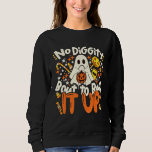 Retro No Diggity Bout To Bag It Up Cute Ghost Hall Sweatshirt