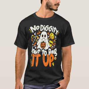 Retro No Diggity Bout To Bag It Up Cute Ghost Hall T-Shirt