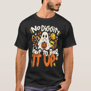 Retro No Diggity Bout To Bag It Up Halloween Candy T-Shirt
