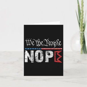 Retro No Kings Nope Protest Sign 4th Of July Shirt Card