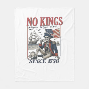 Retro No Kings Since 1776 Rejecting Kings Classic Fleece Blanket
