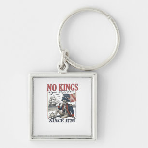 Retro No Kings Since 1776 Rejecting Kings Classic  Key Ring
