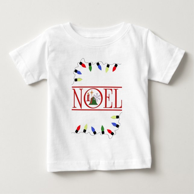 retro NOEL string of lights Baby T-Shirt (Front)