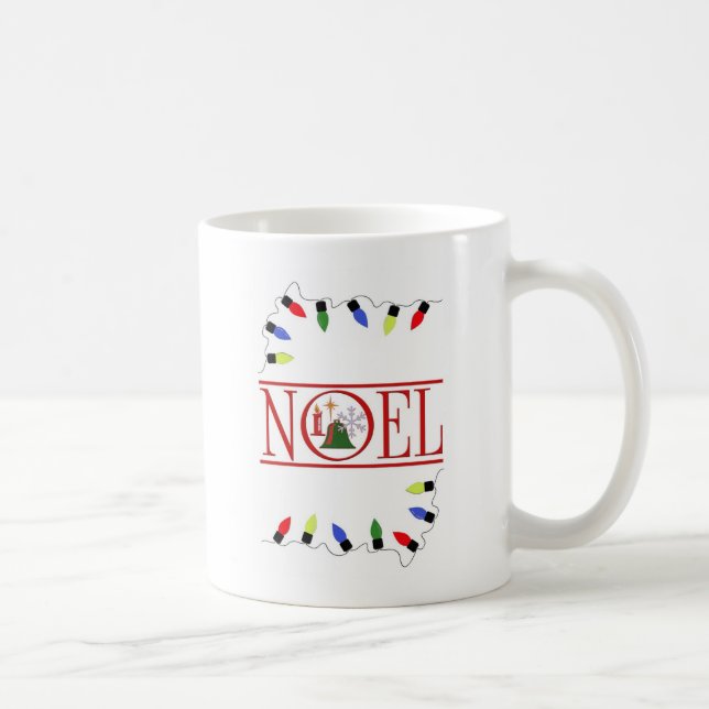 retro NOEL string of lights Coffee Mug (Right)