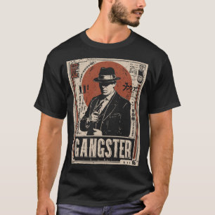 Retro Noir Gangster   Prohibition Era Art T-Shirt