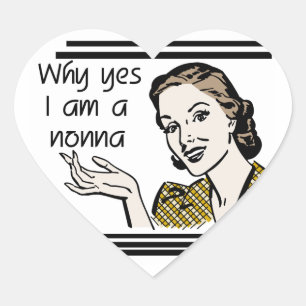 Retro Nonna Tshirts and Gifts Heart Sticker
