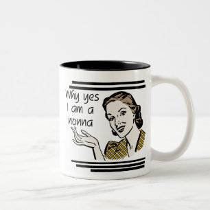 Retro Nonna Tshirts and Gifts Two-Tone Coffee Mug