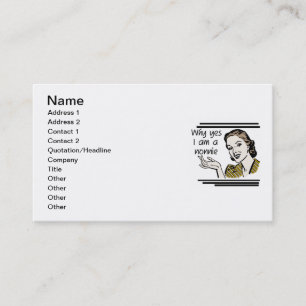 Retro Nonnie T-shirts and GIfts Business Card