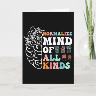 Retro Normalise Mind Of All Kinds Autism Awareness Card