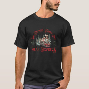 Retro North Pole Polar Express All Abroad Family M T-Shirt