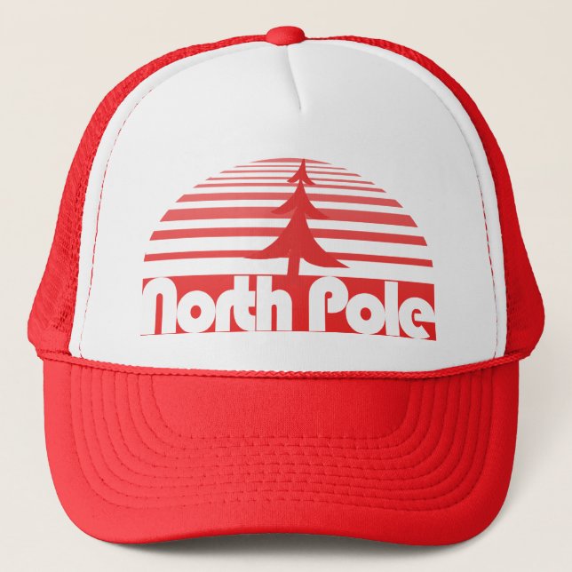 Retro North Pole Trucker Hat (Front)