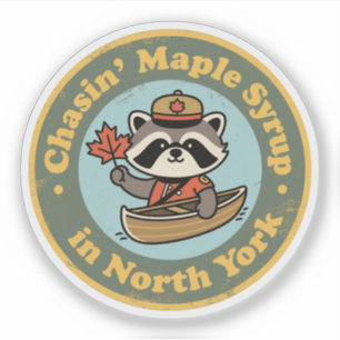 Retro North York Raccoon Canoe