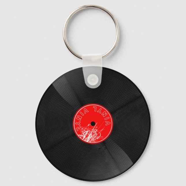 Retro Nostalgia at Your Fingertips: Vinyl Vibes Key Ring (Front)