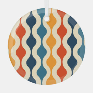 Retro nostalgic, colourful, seamless background. glass tree decoration