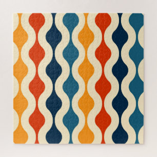 Retro nostalgic, colourful, seamless background. jigsaw puzzle
