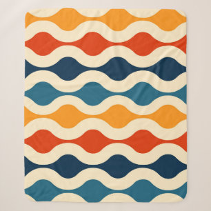 Retro nostalgic, colourful, seamless background. sherpa blanket