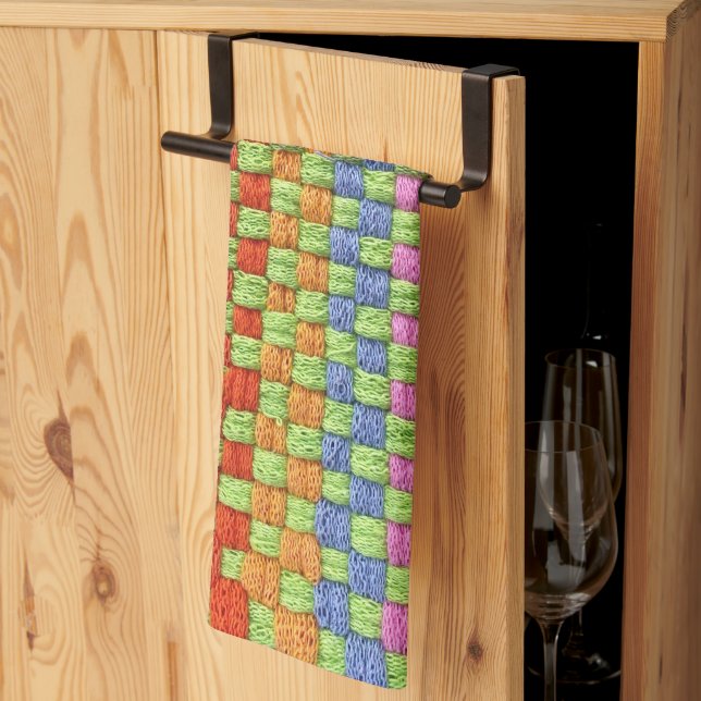 Retro Nostalgic Potholder Tea Towel (Thirds Fold)